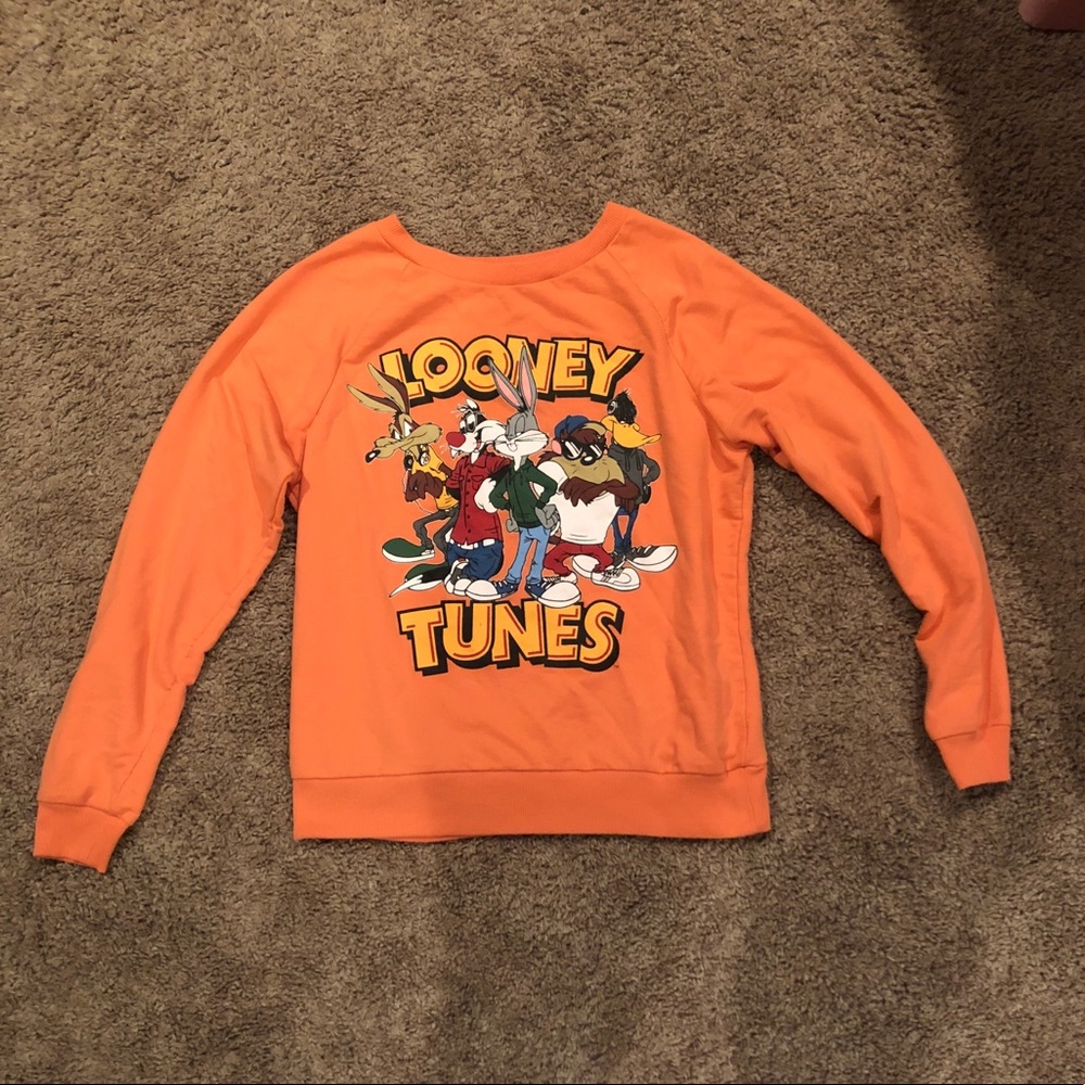 Orange Looney Tunes Sweater NWOT